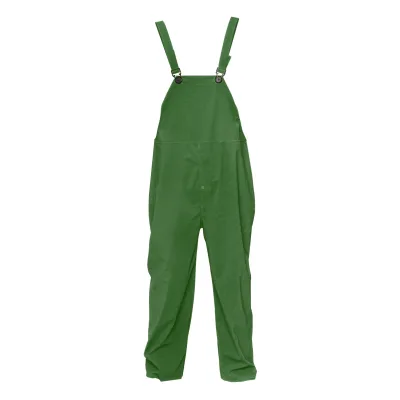 Completo impermeabile taglia M con cappuccio e salopette in poliestere e PVC, verde Breckner Germany. - immagine 2