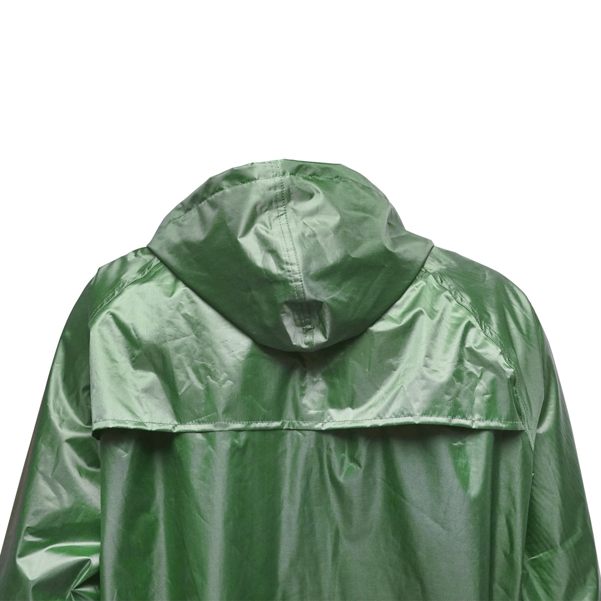 Completo impermeabile taglia XXL con cappuccio e pantaloni in poliestere e PVC, verde Breckner Germany - immagine 5