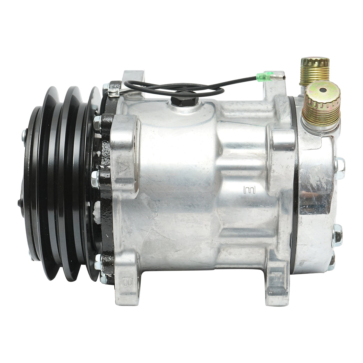 Compressore A/C per Massey Ferguson, Valtra codice OEM V32838600, 836866616, AG514573 - immagine 2
