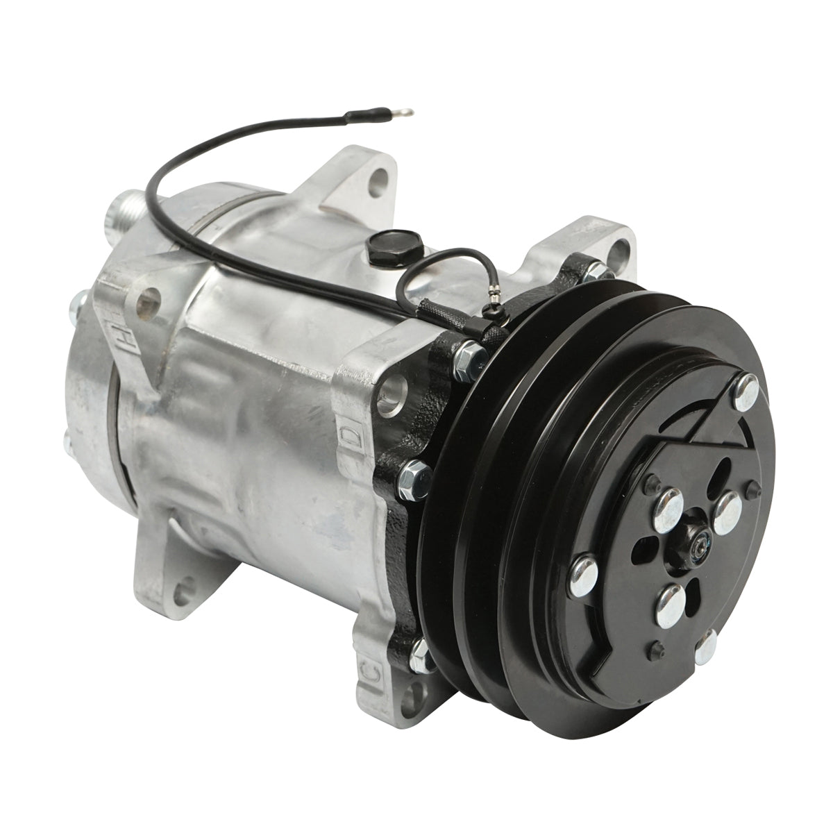 Compressore aria condizionata per JCB, New Holland, Case IH codice OEM 04437339/10, 04437339, 84018078, 9831429, 89831429, 060506146 - immagine 5
