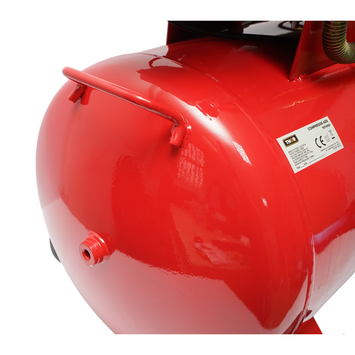 Compressore d'aria 100L, motore a V a 2 cilindri 2,2KW/2HP, pressione massima 8 bar, volume di aspirazione aria 370 L/min THOR - immagine 6