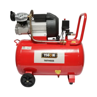 Compressore d'aria 100L, motore a V a 2 cilindri 2,2KW/2HP, pressione massima 8 bar, volume di aspirazione aria 370 L/min THOR - immagine 2