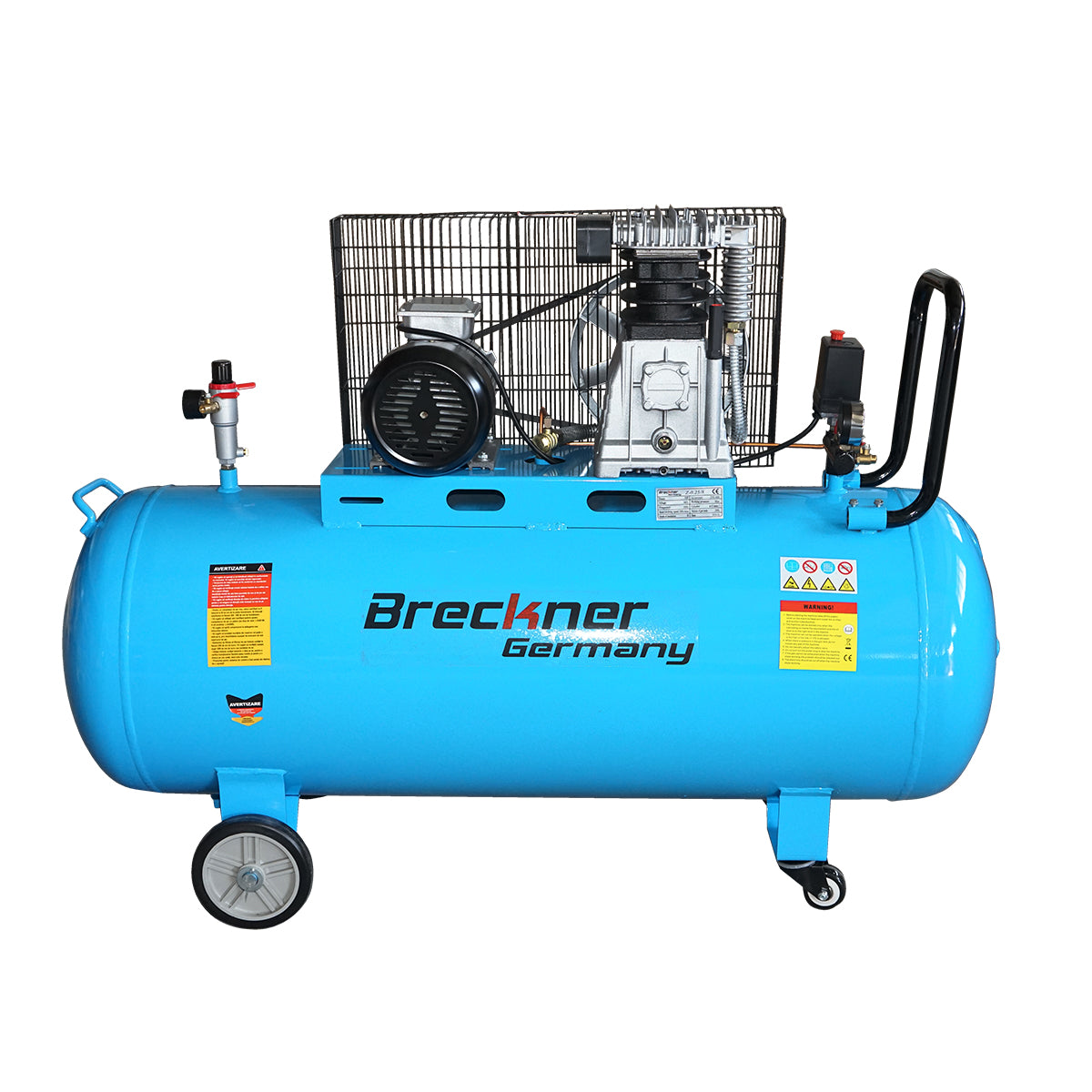 Compressore d'aria 380V, 200L potenza 2,2kW/3HP pressione massima 8 Bar, portata 250L/min Breckner Germany