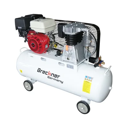 Compressore d'aria a cinghia da 200 litri, motore a benzina da 13 CV, pressione massima 8 bar, volume di aspirazione aria 600 l/min Breckner Germany - immagine 2