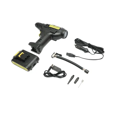 Compressore d'aria portatile digitale per auto 12V/120W, 150 PSI, illuminazione a LED, batteria agli ioni di litio da 2000 mAh Breckner Germany