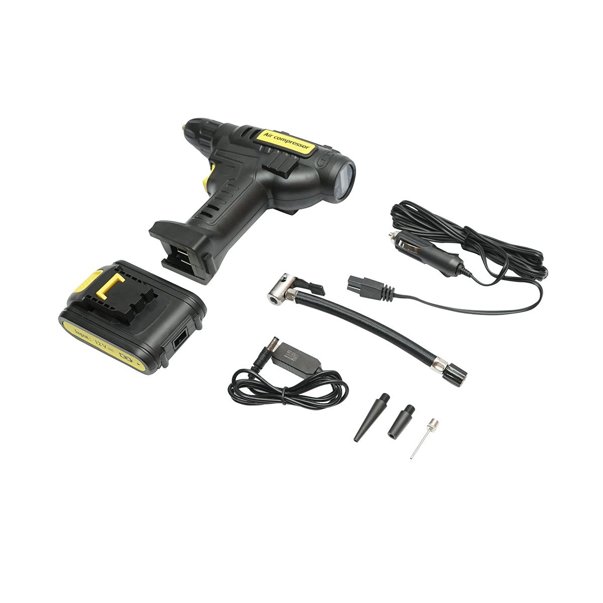 Compressore d'aria portatile digitale per auto 12V/120W, 150 PSI, illuminazione a LED, batteria agli ioni di litio da 2000 mAh Breckner Germany