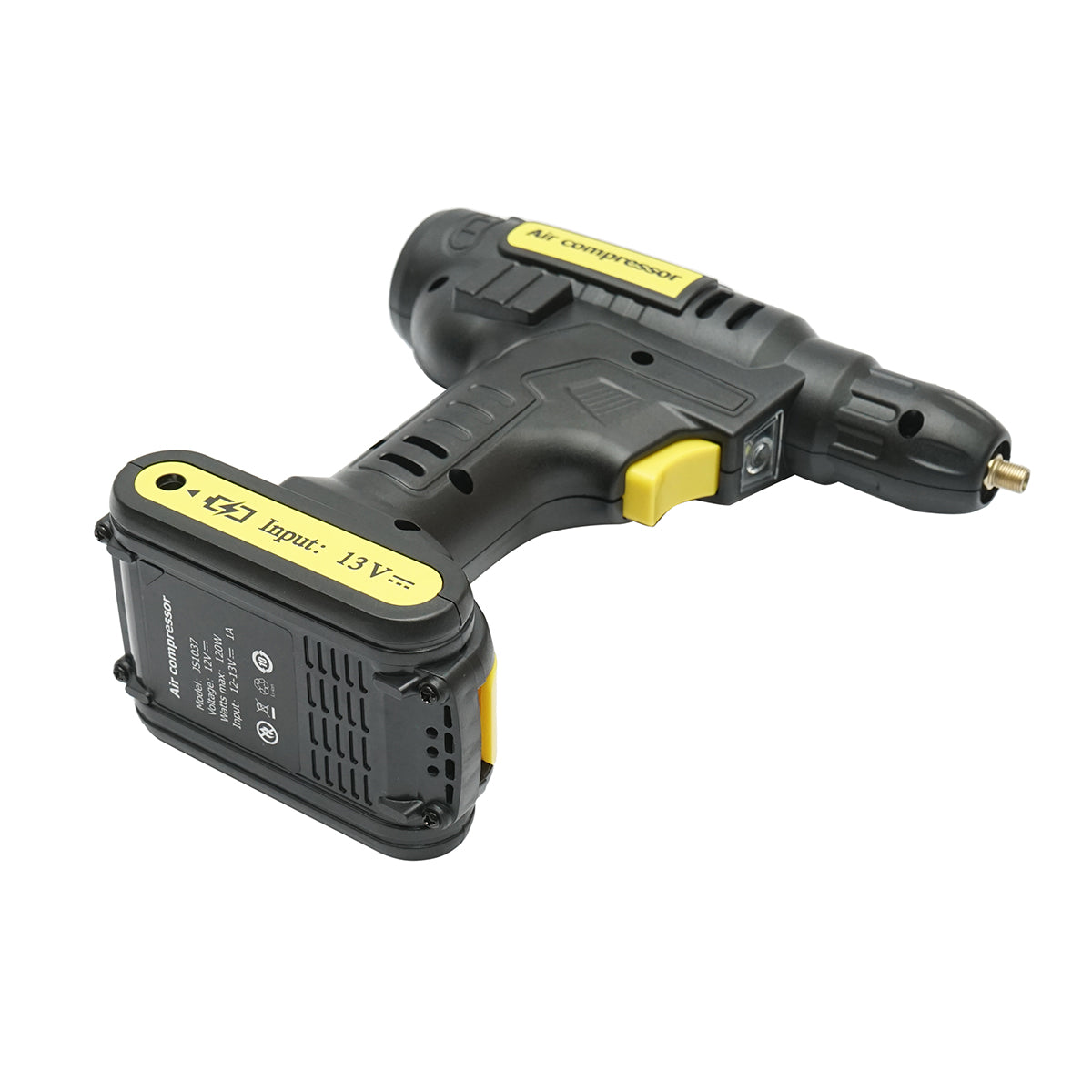 Compressore d'aria portatile digitale per auto 12V/120W, 150 PSI, illuminazione a LED, batteria agli ioni di litio da 2000 mAh Breckner Germany - immagine 4