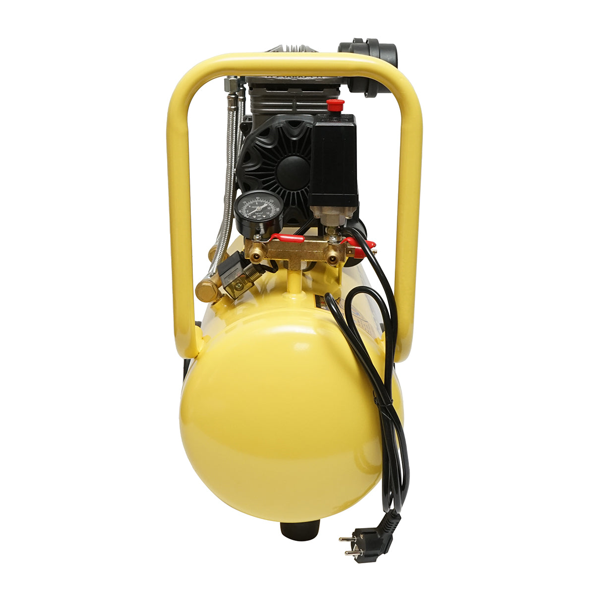 Compressore d'aria silenzioso oil-free da 30 litri, potenza motore 1,5 kW/2 CV, pressione massima 8 bar, volume di aspirazione aria 130 l/min Crownman - immagine 5
