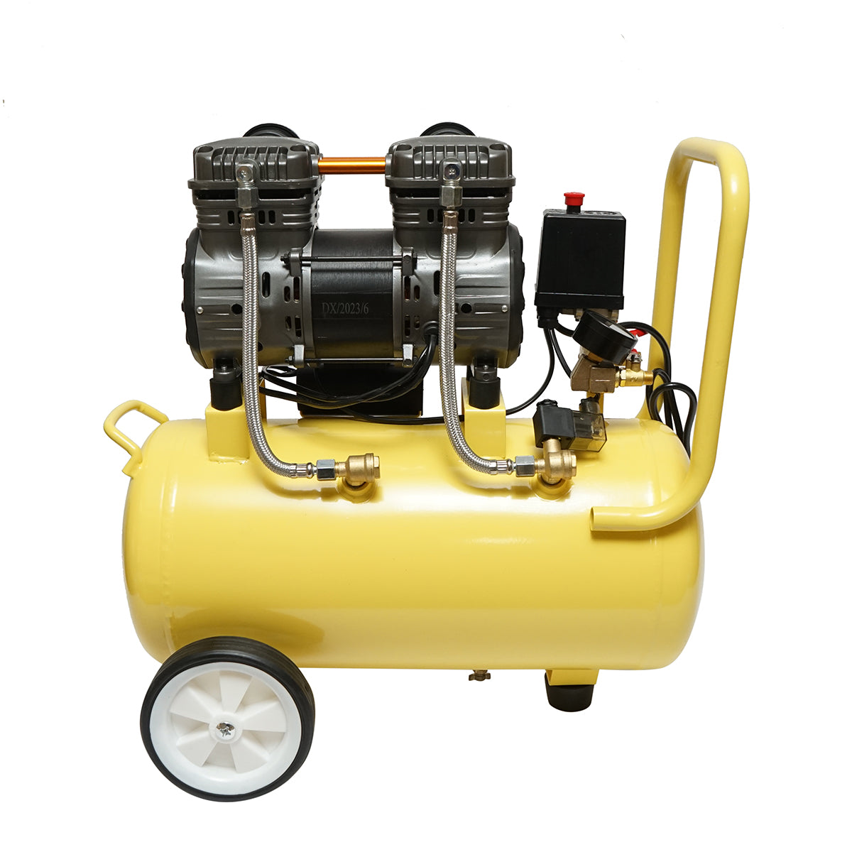Compressore d'aria silenzioso oil-free da 30 litri, potenza motore 1,5 kW/2 CV, pressione massima 8 bar, volume di aspirazione aria 130 l/min Crownman - immagine 3