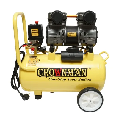 Compressore d'aria silenzioso oil-free da 30 litri, potenza motore 1,5 kW/2 CV, pressione massima 8 bar, volume di aspirazione aria 130 l/min Crownman