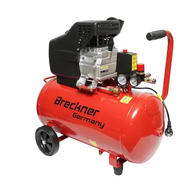 Compressore d'aria volume 50L potenza 1,5kW/2CP pressione massima 8 Bar, volume aria aspirata 184L Breckner Germany