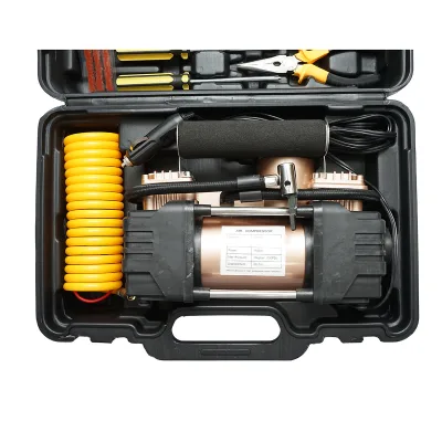 Compressore d’aria per gonfiaggio gomme 12V 180W, 150 PSI, 45 l/min, cavo 3 m, kit per foratura auto Breckner Germany - immagine 6