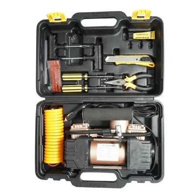 Compressore d’aria per gonfiaggio gomme 12V 180W, 150 PSI, 45 l/min, cavo 3 m, kit per foratura auto Breckner Germany - immagine 2