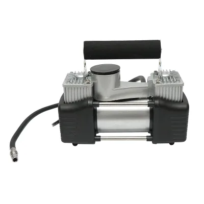 Compressore d’aria per gonfiaggio gomme 12V, 150 PSI, 85 l/min, 2 cilindri, cavo 3 m per presa accendisigari auto - immagine 3