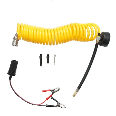 Compressore d’aria per gonfiaggio gomme 12V, 150 PSI, 85 l/min, 2 cilindri, cavo 3 m per presa accendisigari auto - immagine 5