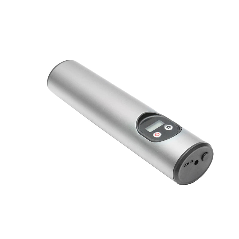 Compressore d’aria portatile grigio scuro 12,4V batteria 6000 mAh ricaricabile 250x56x47 mm con accessor - immagine 6
