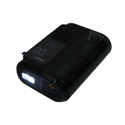 Compressore d’aria smart portatile digitale LED 12V/100W, USB-C 5V/2A, batteria 3x2000mAh, torcia LED, porte USB/USB-C, batteria esterna, accessori inclusi - immagine 5