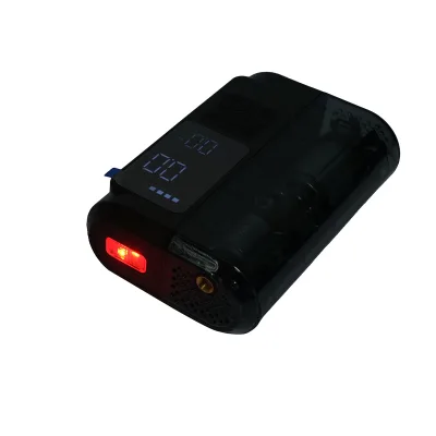 Compressore d’aria smart portatile digitale LED 12V/100W, USB-C 5V/2A, batteria 3x2000mAh, torcia LED, porte USB/USB-C, batteria esterna, accessori inclusi - immagine 6
