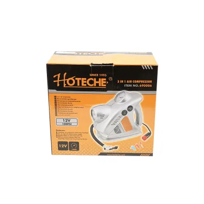 Compressore per auto 3 in 1 da 12 V con torcia e lampada da lavoro, pressione massima 6,9 bar. Hoteche - immagine 2