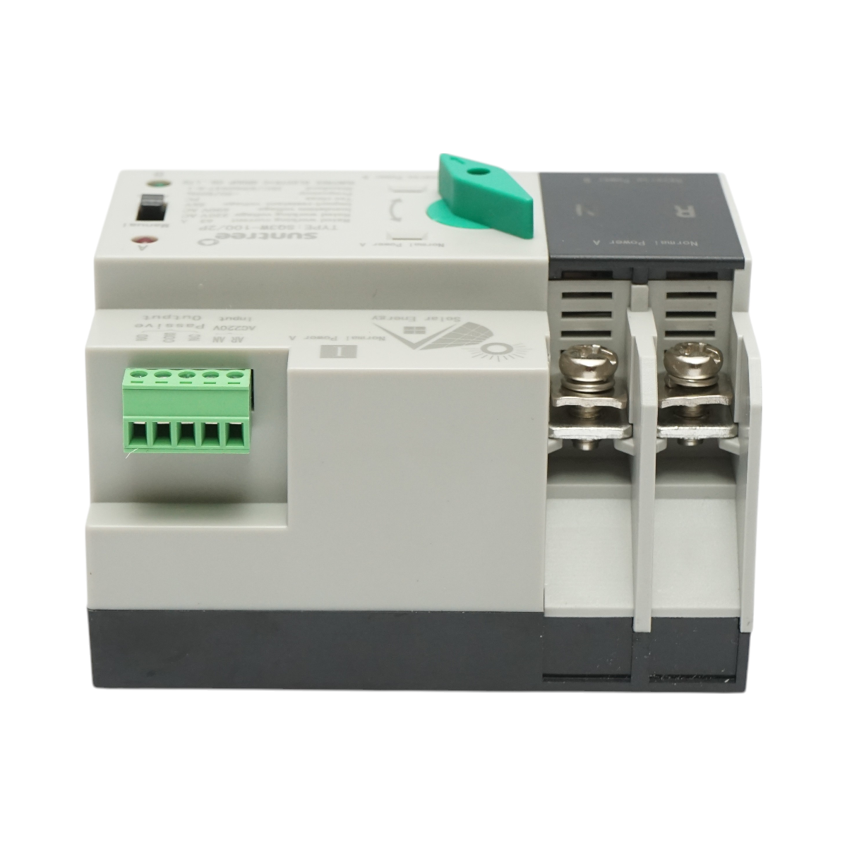 Comutatore ATS 220V monofase, separatore automatico da pannelli fotovoltaici alla rete SQ3W-100/2P Suntree - immagine 5