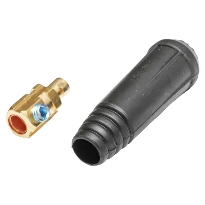 Connettore da 9 mm, DKJ10-25 per cavo di saldatura nero Breckner Germany