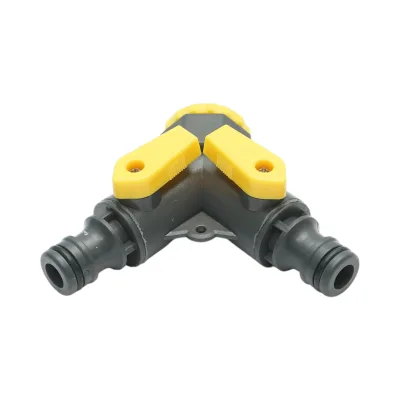 Connettore rapido a 2 vie per tubo da giardino Crownman 1/2-3/4 - immagine 4