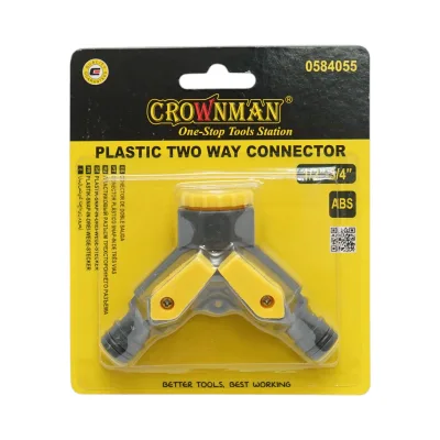 Connettore rapido a 2 vie per tubo da giardino Crownman 1/2-3/4 - immagine 3