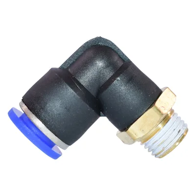 Connettore rapido, gomito in plastica e vite in metallo fi 10 con 1/4 - immagine 2
