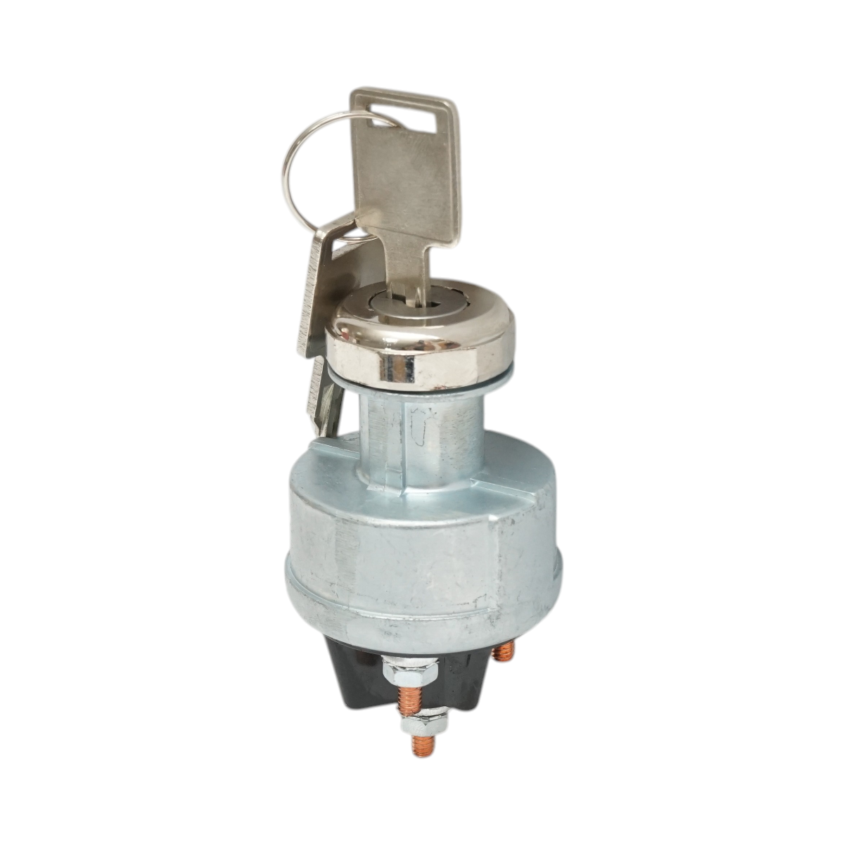 Contatto di avviamento tipo 129 con 2 chiavi  Compatibilità: Bobcat  Codici OEM: 6666548, 6691594, 6665606, 6724282