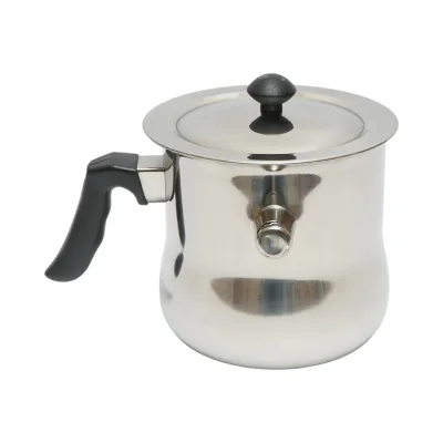 Contenitore in acciaio inox con pareti doppie per sciogliere la cera, capacità 1.5L
