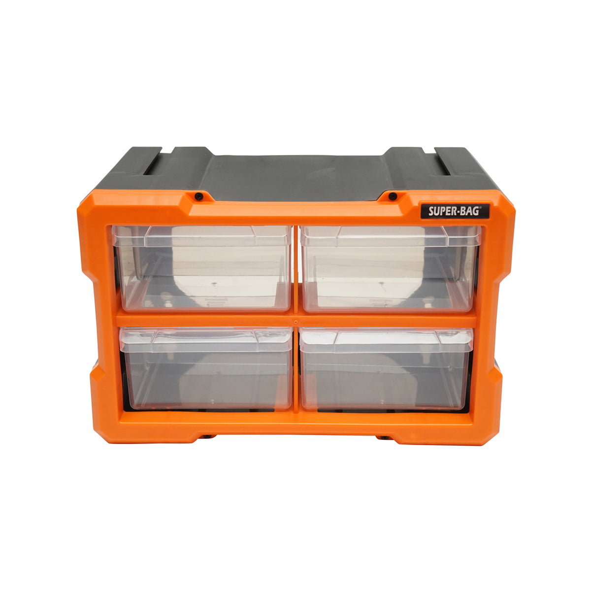 Contenitore modulare in plastica arancione, 4 cassetti, 158x266x170 mm Breckner Germany