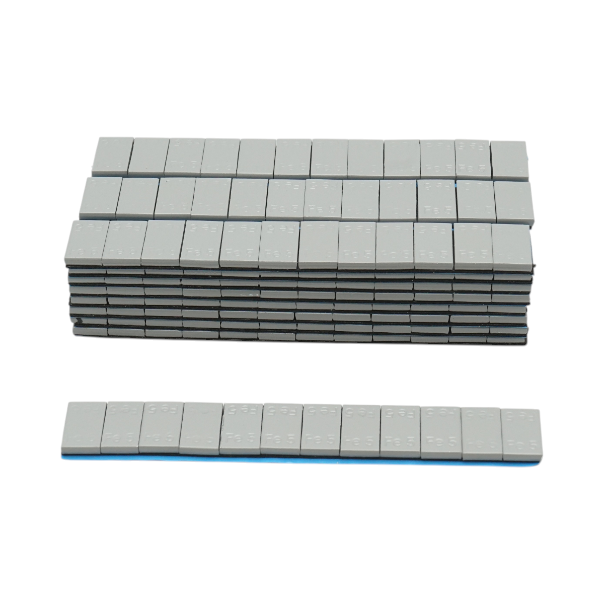 Contrappesi autoadesivi grigio scuro per equilibratura ruote Fe 60g (5gx12 pz) 100 strisce/scatola