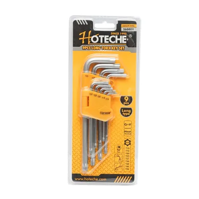 Coofix Professional Cr-V set di 9 chiavi torx a braccio corto