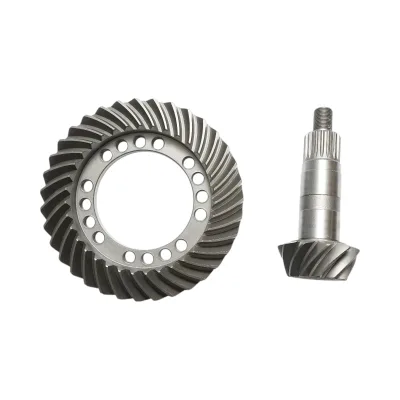 Coppia conica per trattori John Deere, codice OEM RE282665, rapporto denti Z=11/35."