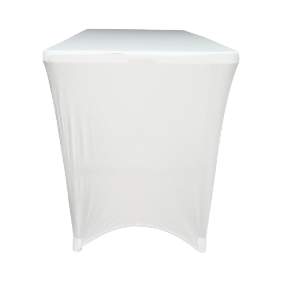 Copritavolo rettangolare elastico bianco 120x60x74cm - immagine 4