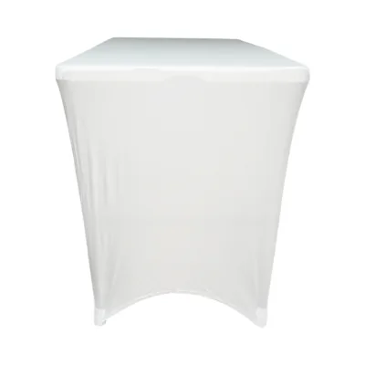 Copritavolo rettangolare elastico bianco 152x70x74cm - immagine 4