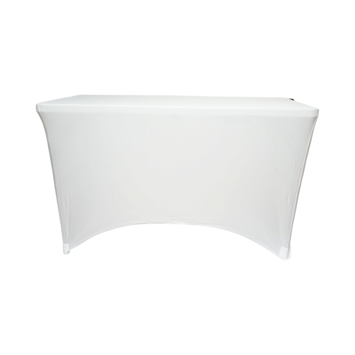 Copritavolo rettangolare elastico bianco 180x70x74cm - immagine 2