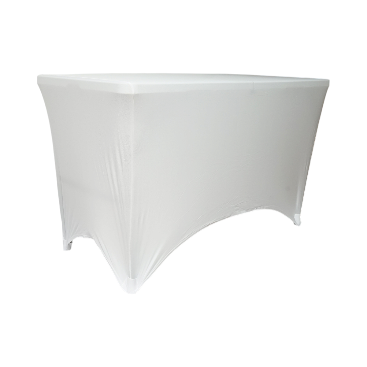 Copritavolo rettangolare elastico bianco 180x70x74cm - immagine 4