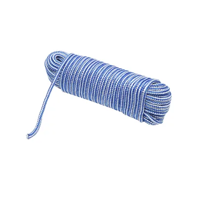 Corda intrecciata in PP 8 mm x 25 m, bianca/blu Breckner Germany - immagine 2