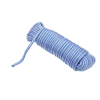 Corda PP intrecciata 4 mm x 10 m, bianca/blu, Corda multiuso in polipropilene Breckner Germany - immagine 2