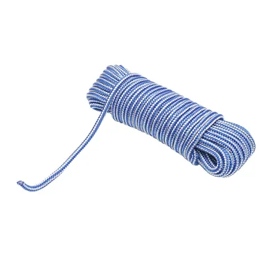 Corda PP intrecciata 5 mm x 10 m, bianca/blu, Corda multiuso in polipropilene Breckner Germany - immagine 2