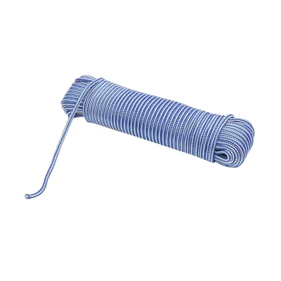 Corda PP intrecciata 5 mm x 25 m, bianca/blu, Corda multiuso in polipropilene, Breckner Germany - immagine 2