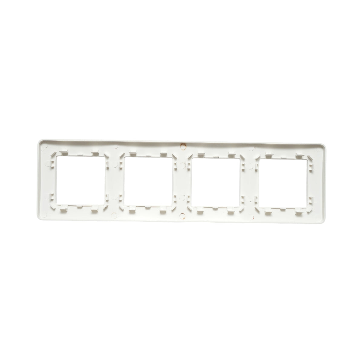 Cornice quadrupla bianca in PC per presa e interruttore 300x83 mm - immagine 2