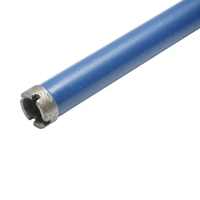 Corona diamantata 25x400mm con filettatura esterna 1/2 GAS, foratura a umido per calcestruzzo, mattoni Breckner Germany - immagine 4
