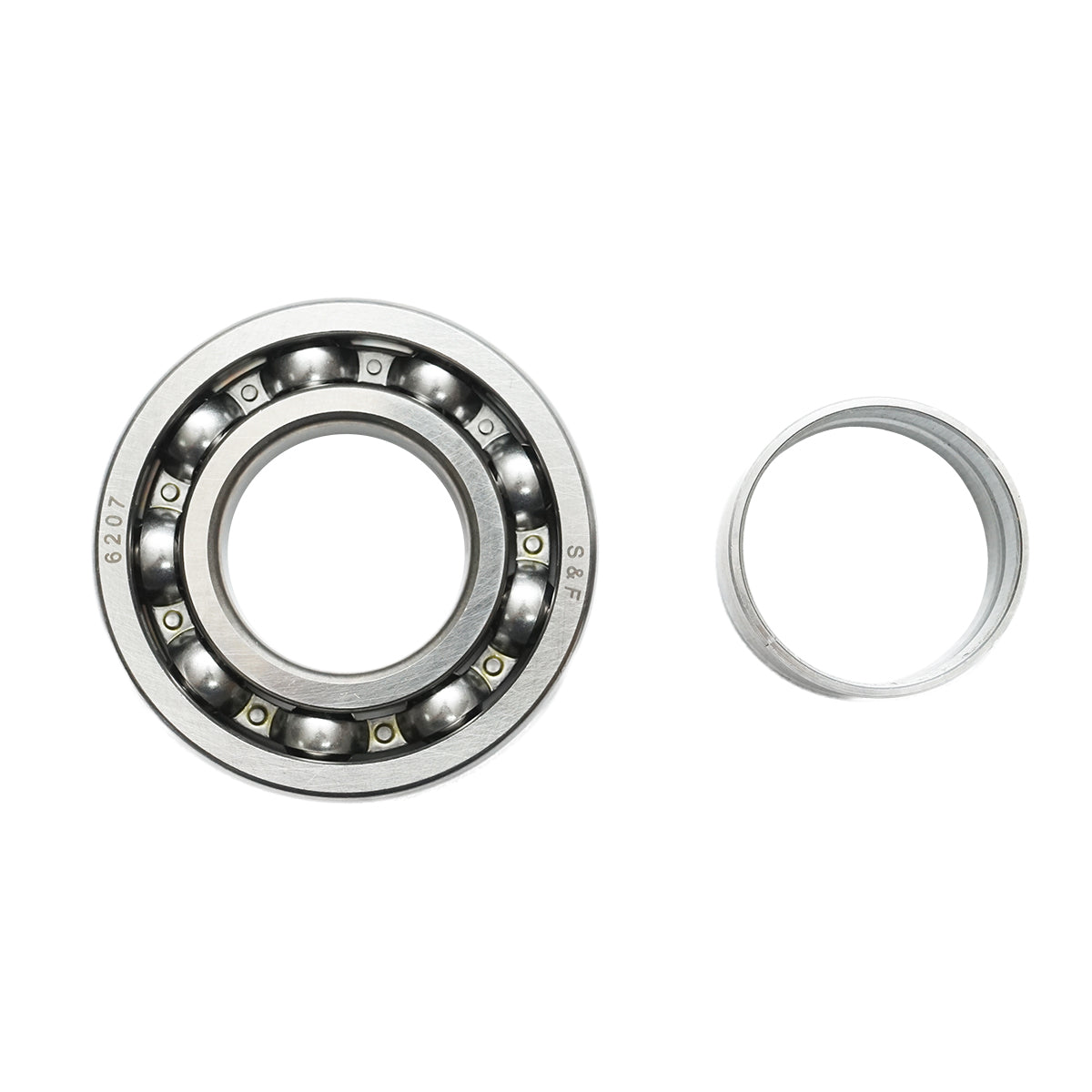 Cuscinetto 6207 con boccola per compressore d'aria Trattore forestale con motore Perkins codice OEM 2488A294 - immagine 2