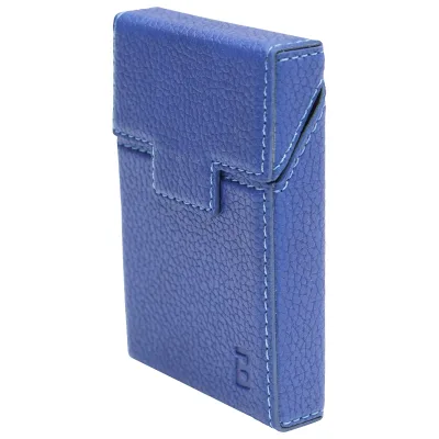 Custodia in pelle blu per pacchetto di sigarette P24
