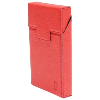 Custodia in pelle rossa per pacchetto di sigarette P34