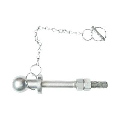 Dado per occhiello di traino 50mm, filettatura M22, lunghezza 275mm con catena e sicurezza - immagine 4
