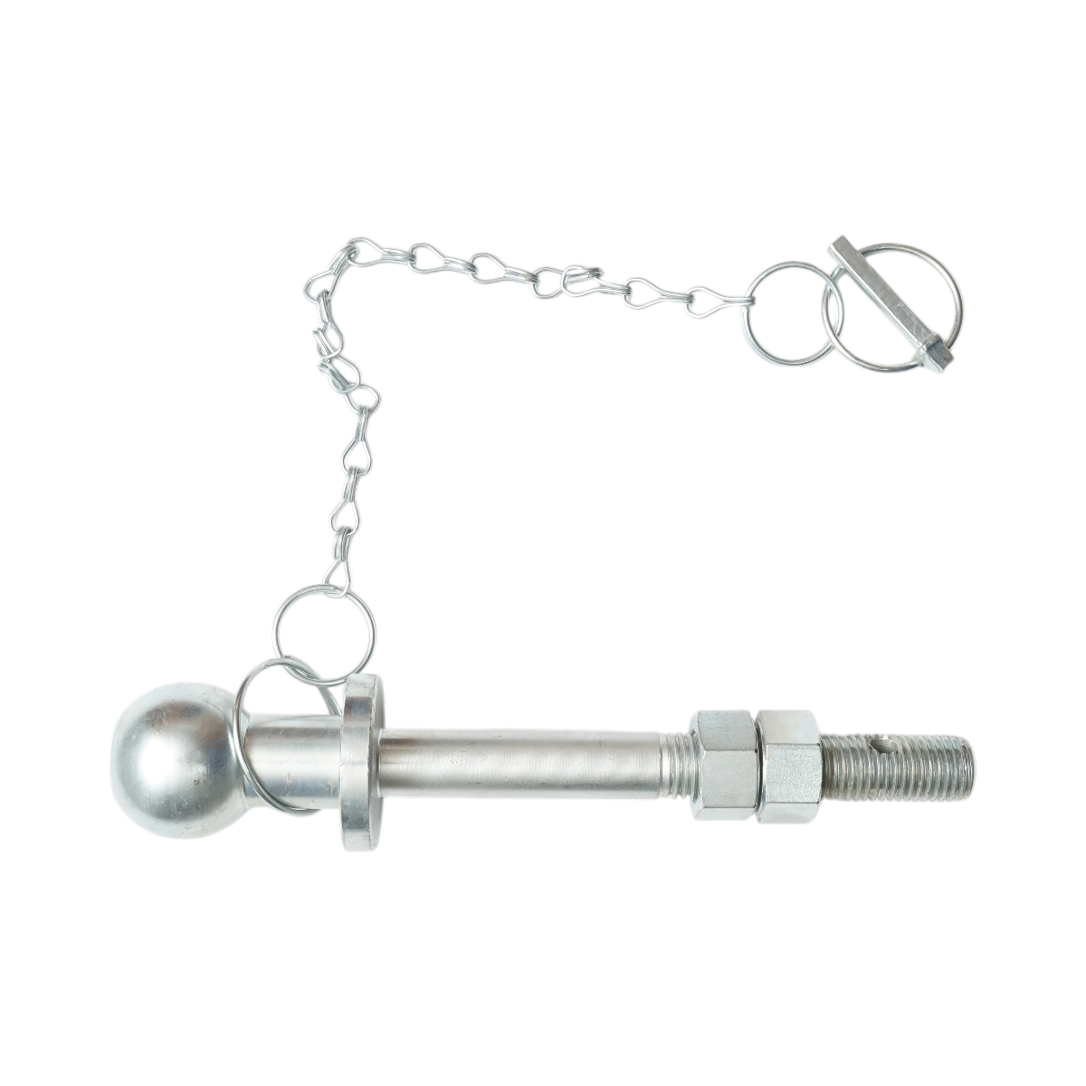 Dado per occhiello di traino 50mm, filettatura M22, lunghezza 275mm con catena e sicurezza - immagine 4