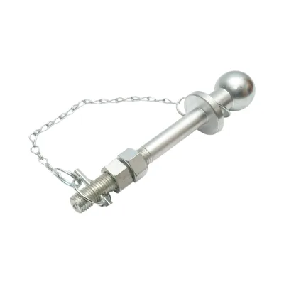 Dado per occhiello di traino 50mm, filettatura M22, lunghezza 275mm con catena e sicurezza - immagine 3